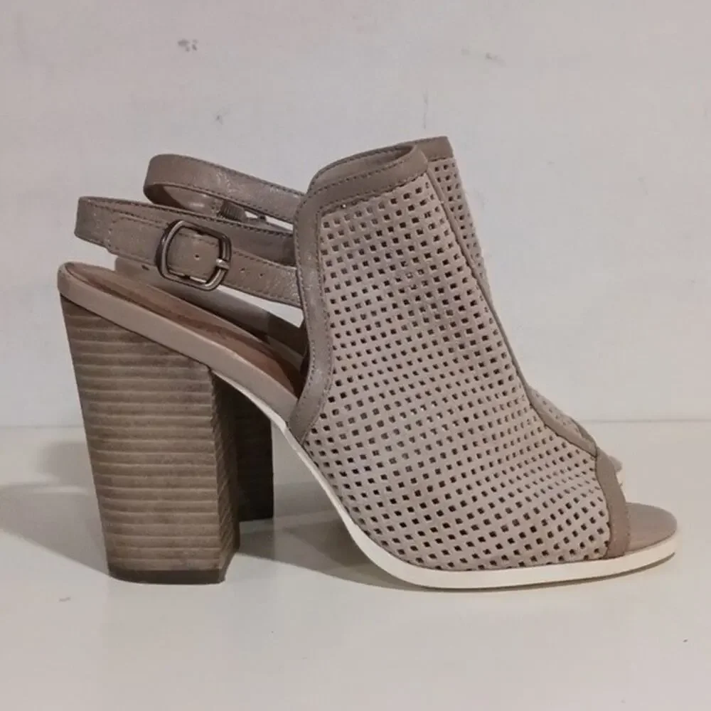 Kelsi Dagger Brooklyn Goya Taupe Heel Sandal sz 9.5